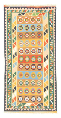 Runner Kelim Carpet - orientalisk matta - 256 x 128 cm - färgad