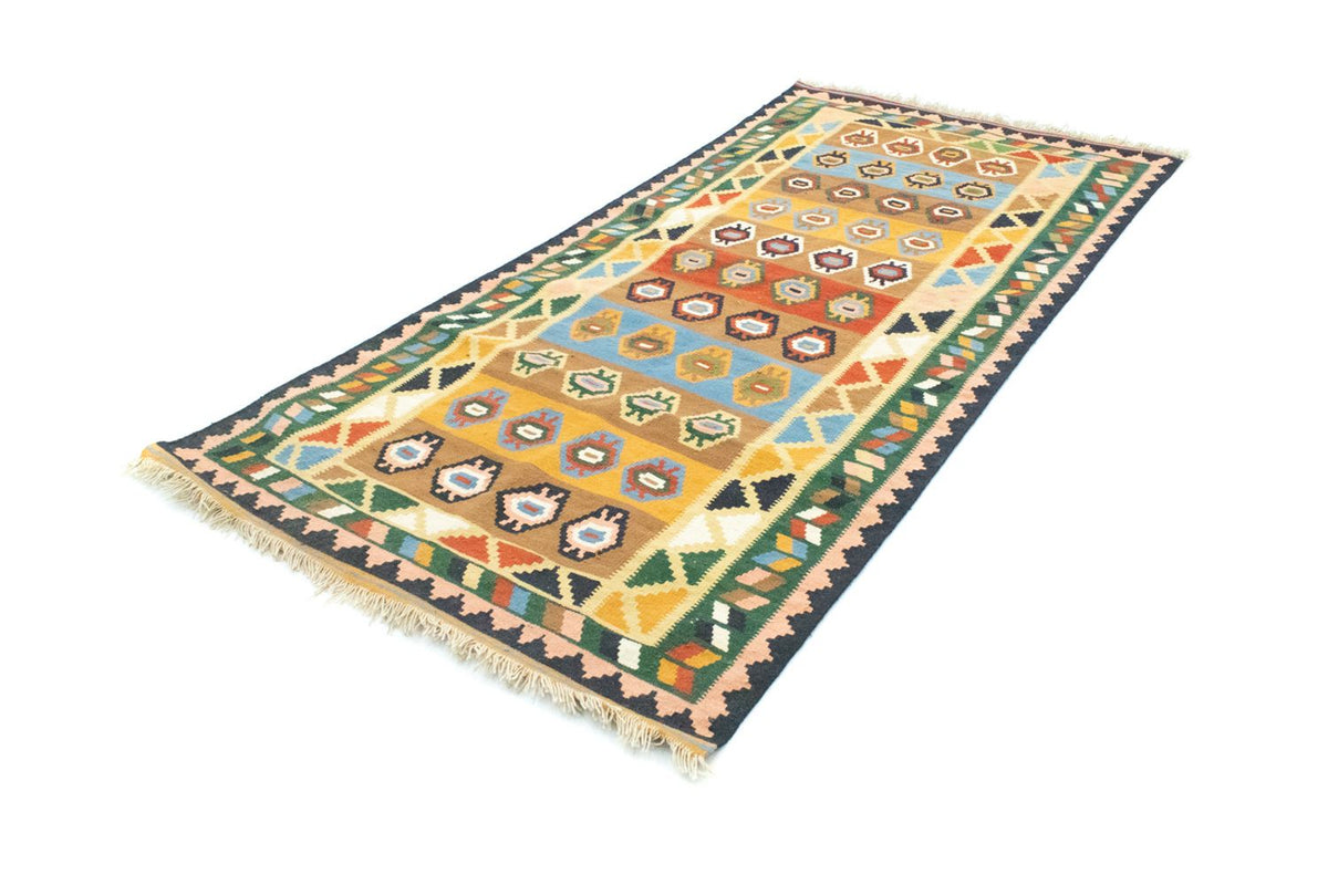 Runner Kelim Carpet - orientalisk matta - 256 x 128 cm - färgad