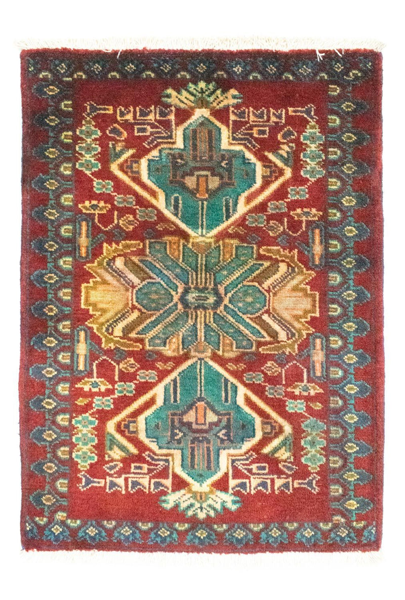 Turkaman-matta - 89 x 63 cm - röd