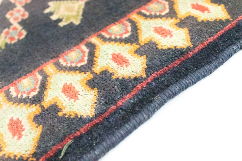 Turkaman-matta - 87 x 67 cm - mörkblå