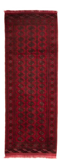 Runner Afghansk matta - Bukhara - 280 x 106 cm - mörkröd