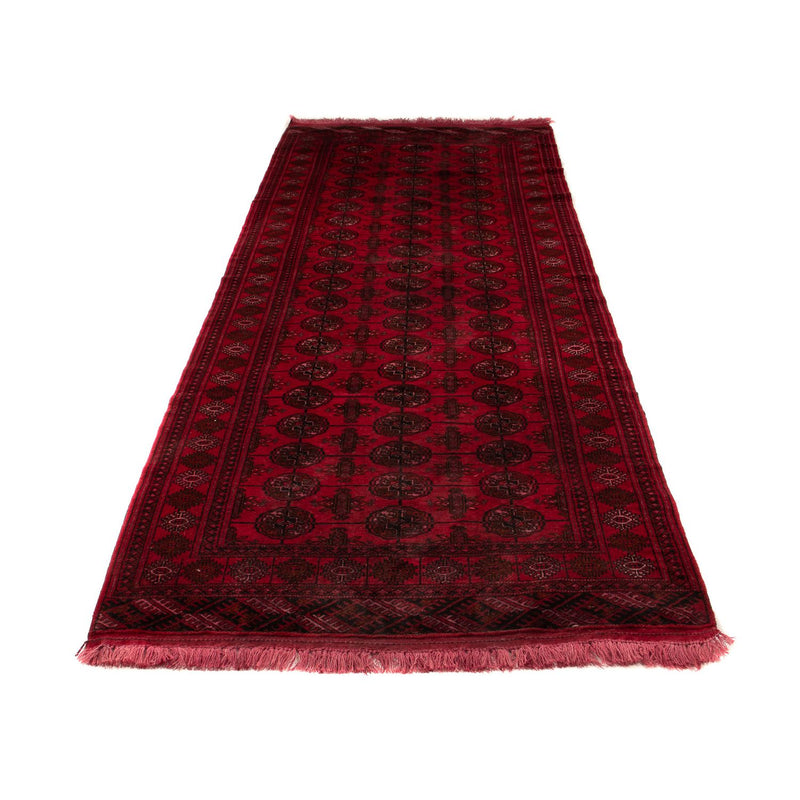 Runner Afghansk matta - Bukhara - 280 x 106 cm - mörkröd