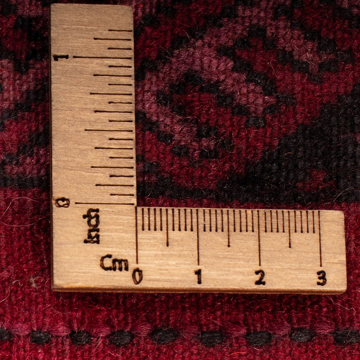 Runner Afghansk matta - Bukhara - 280 x 106 cm - mörkröd