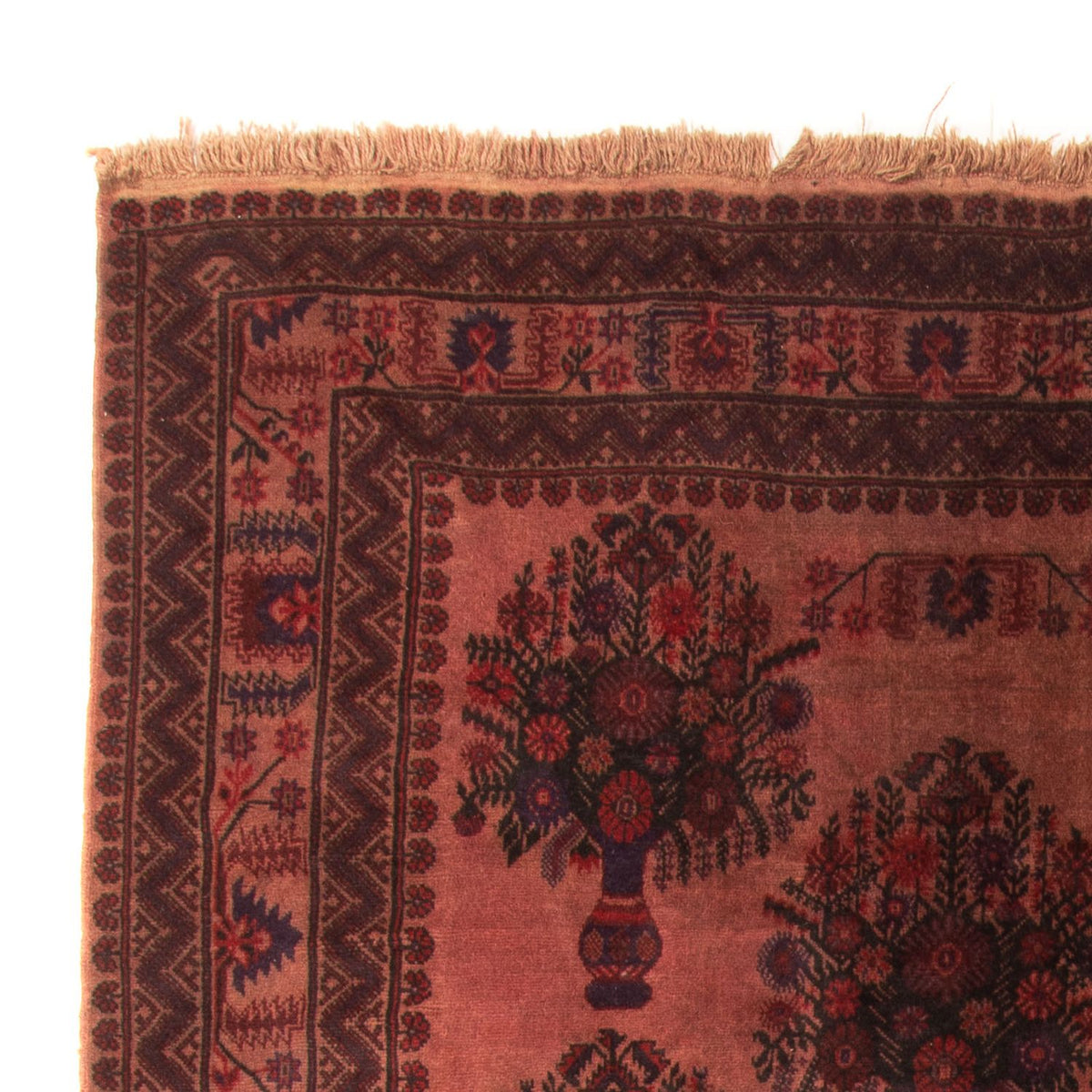 Afghansk matta - 303 x 200 cm - flerfärgad