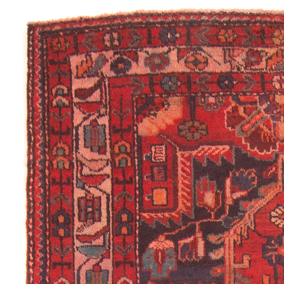 Persisk matta - Nomadic - 174 x 112 cm - mörkröd