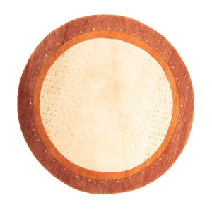 Gabbeh-matta - Indus runt  - 200 x 200 cm - beige