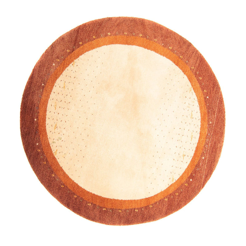 Gabbeh-matta - Indus runt  - 200 x 200 cm - beige