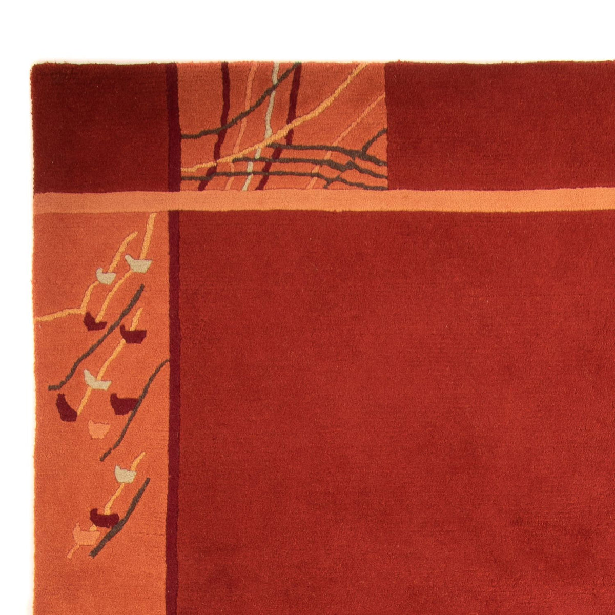 Nepal mattan - 293 x 205 cm - mörkröd