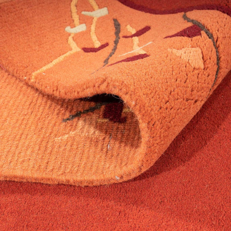 Nepal mattan - 293 x 205 cm - mörkröd