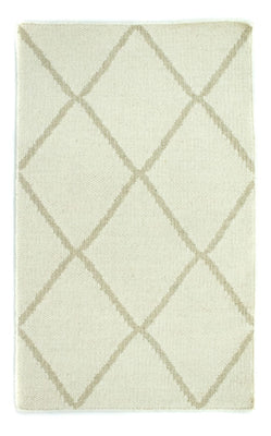 Kelim matta - trendig - 90 x 60 cm - beige