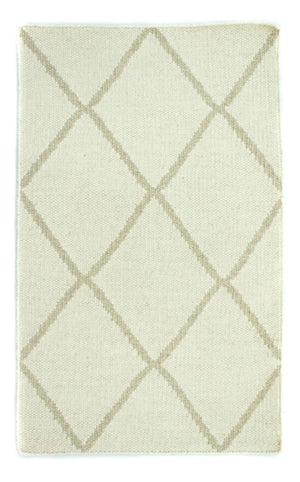Kelim matta - trendig - 90 x 60 cm - beige