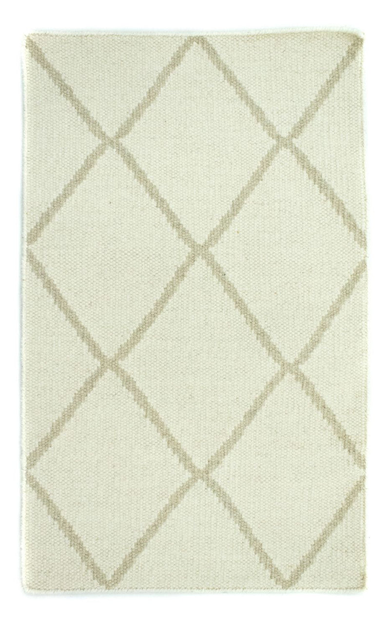 Kelim matta - trendig - 90 x 60 cm - beige
