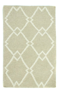 Kelim matta - trendig - 90 x 60 cm - beige