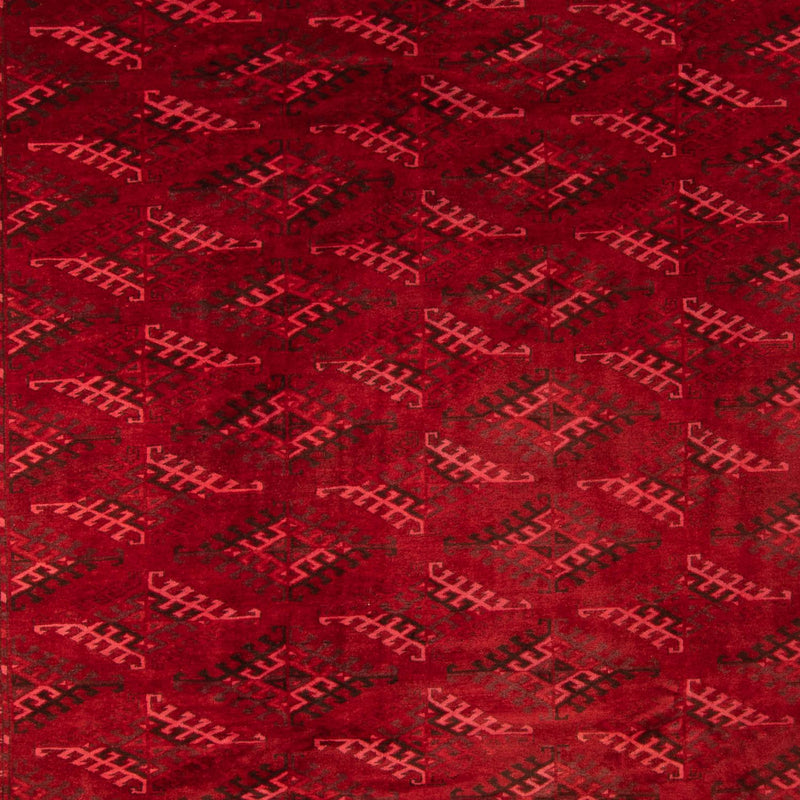 Afghansk matta - 323 x 279 cm - röd