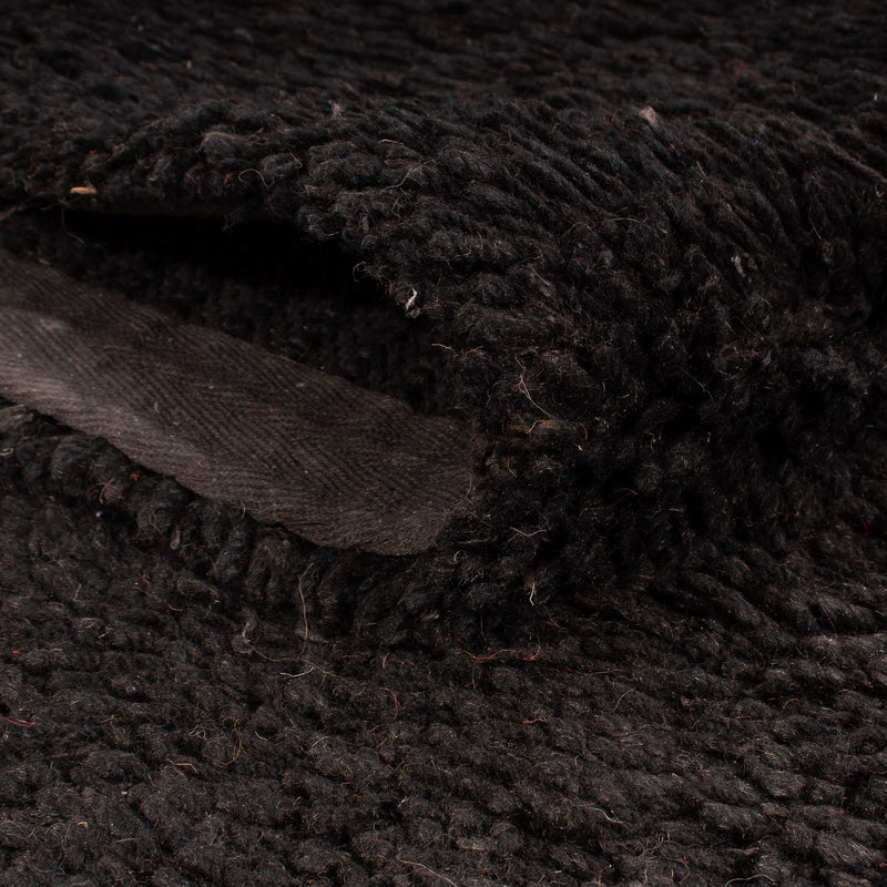 Hög luggmatta - 216 x 150 cm - svart