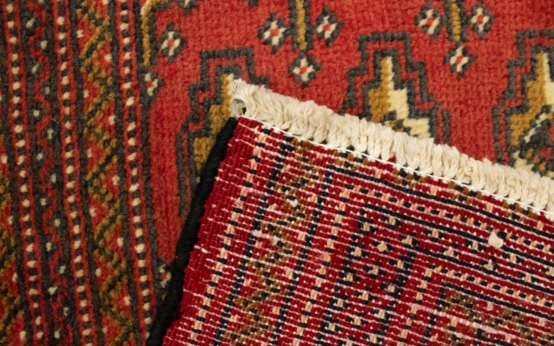 Turkaman-matta - 130 x 60 cm - röd