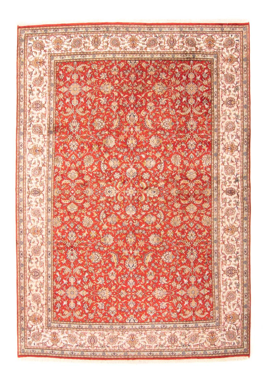 Sidenmatta - Kashmir Silk - 277 x 186 cm - röd