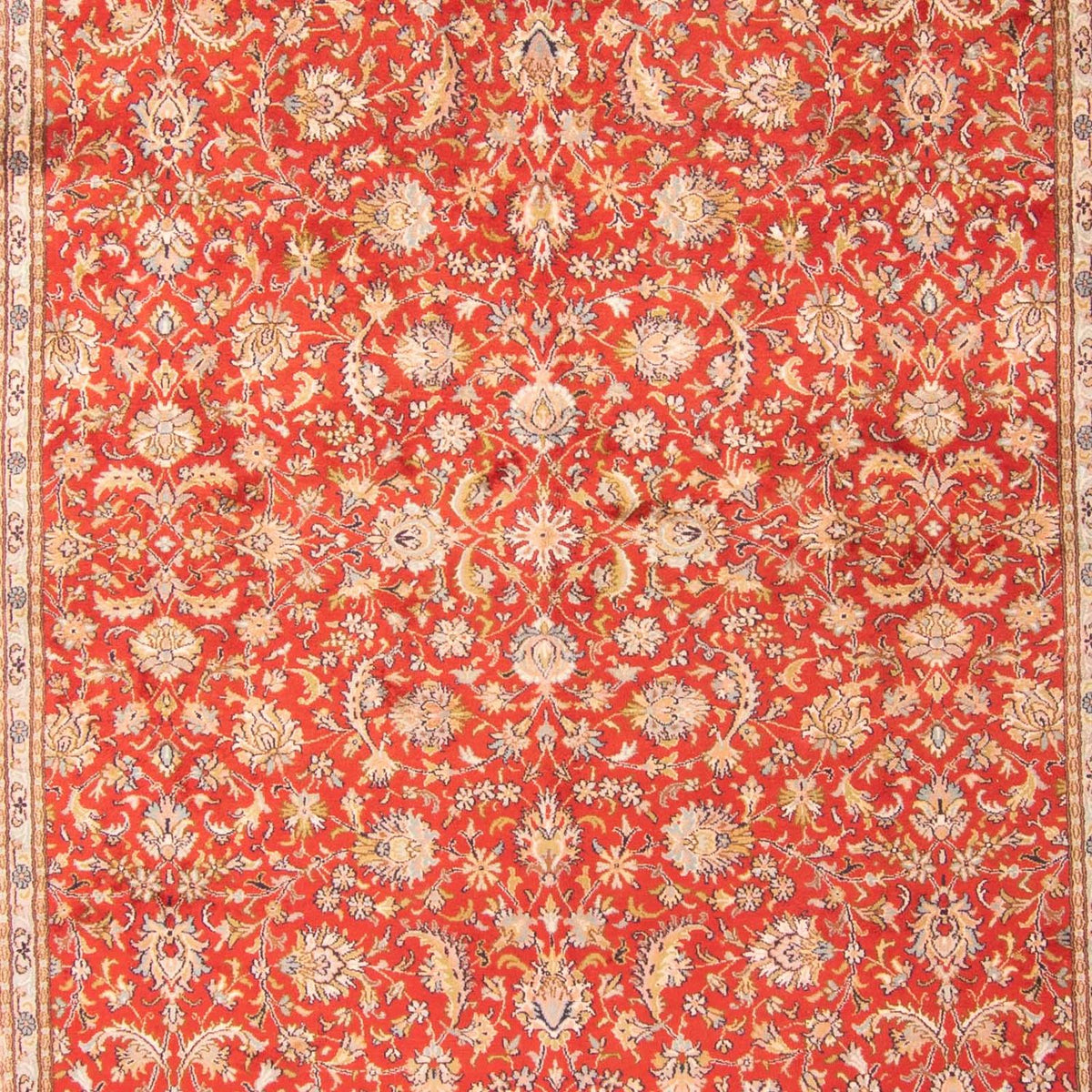 Sidenmatta - Kashmir Silk - 277 x 186 cm - röd