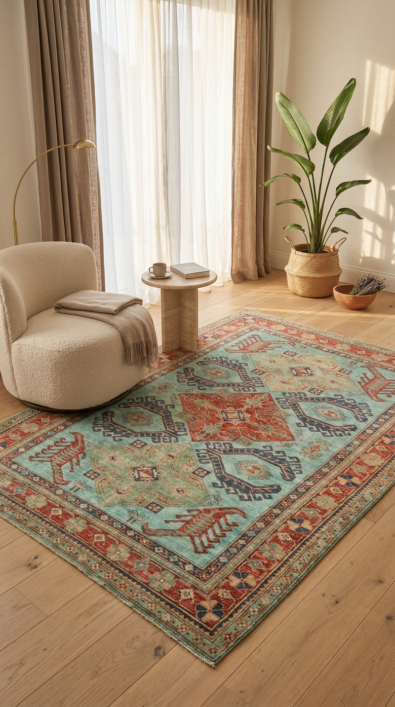 Ziegler Carpet - Kazak - 267 x 186 cm - ljusblå