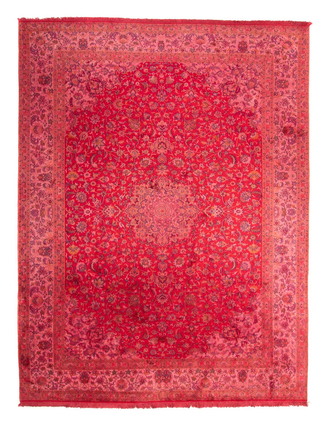 Sidenmatta - Kashmir Silk - 330 x 234 cm - röd
