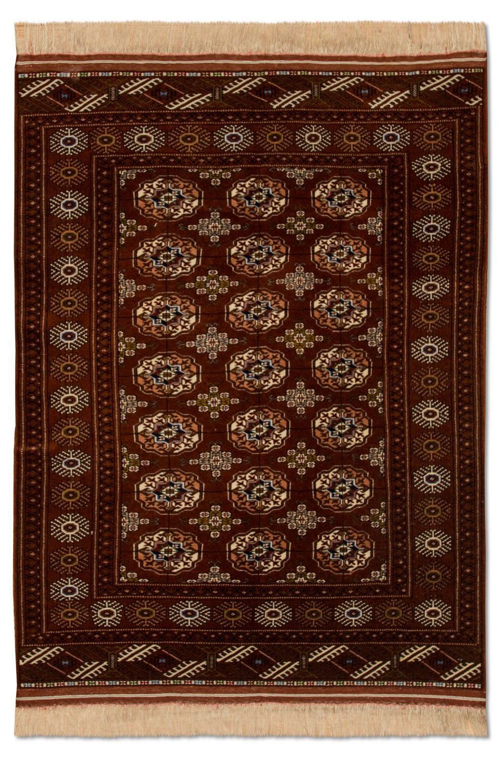 Turkaman-matta - 154 x 103 cm - brun