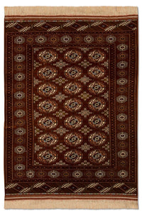 Turkaman-matta - 154 x 103 cm - brun