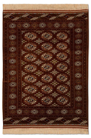 Turkaman-matta - 154 x 103 cm - brun