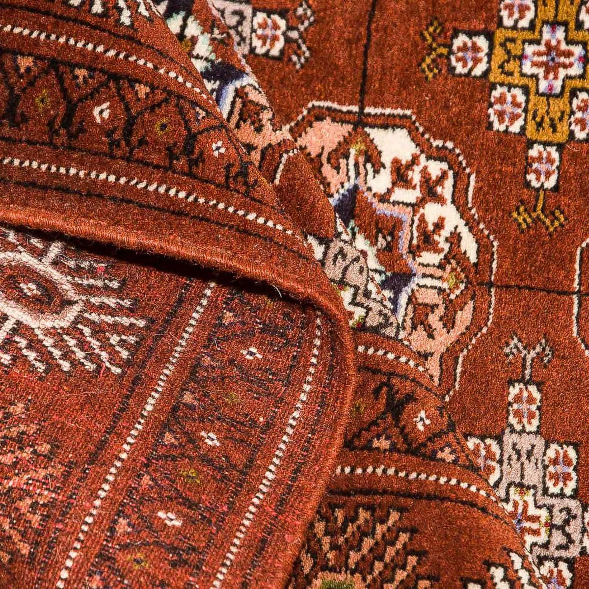 Turkaman-matta - 154 x 103 cm - brun