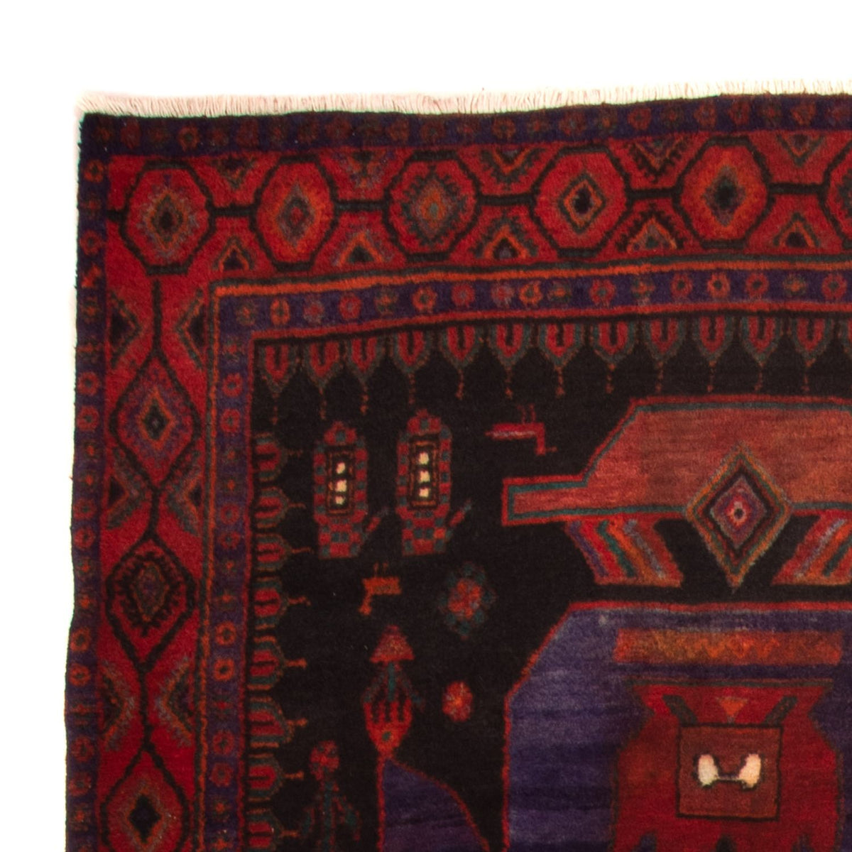 Runner Persisk matta - Nomadic - 380 x 146 cm - mörkblå