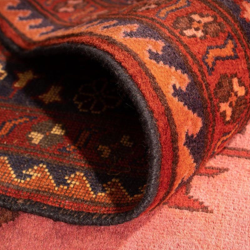 Afghansk matta - Hatshlu - 396 x 306 cm - mörkröd