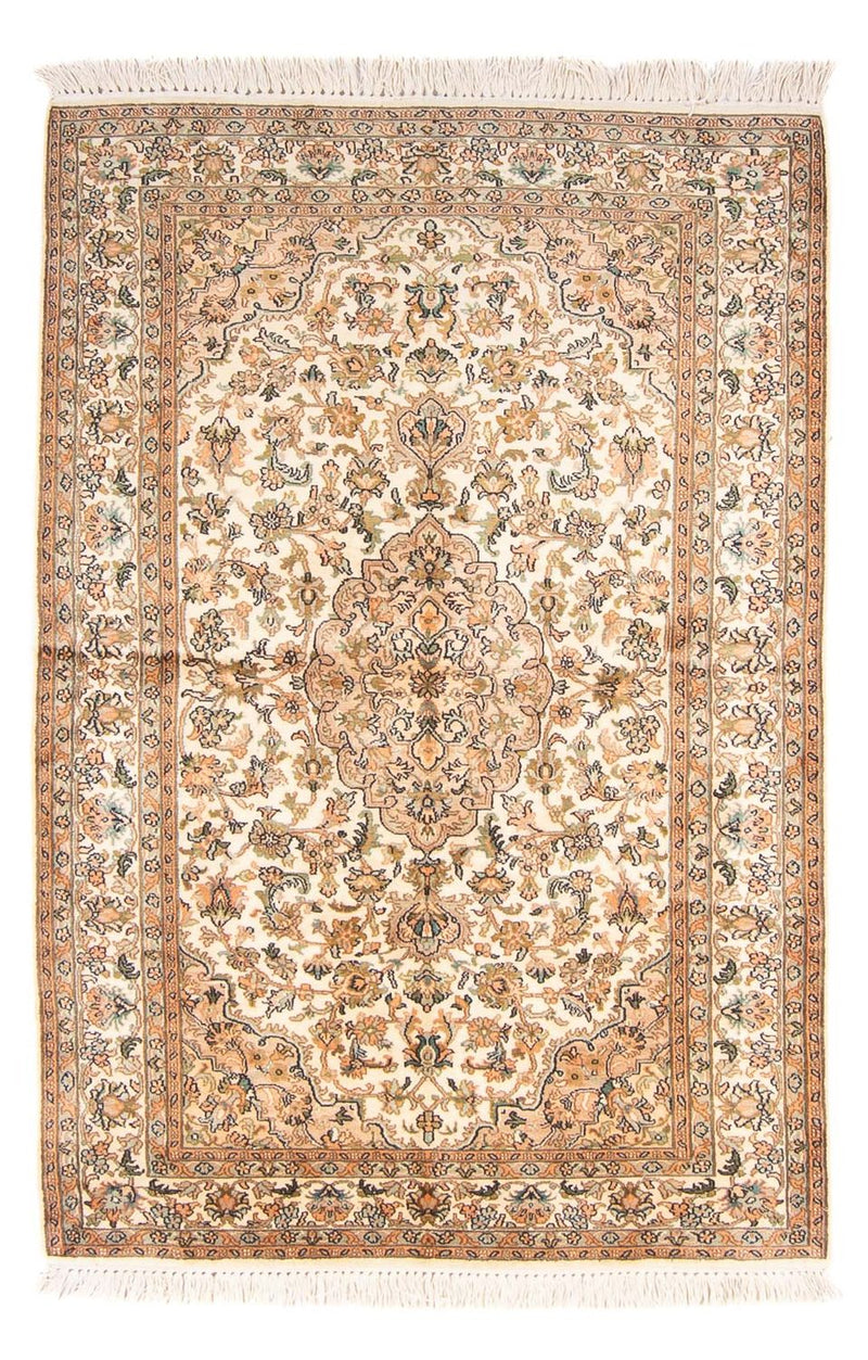 Sidenmatta - Kashmir Silk - 150 x 96 cm - grädde