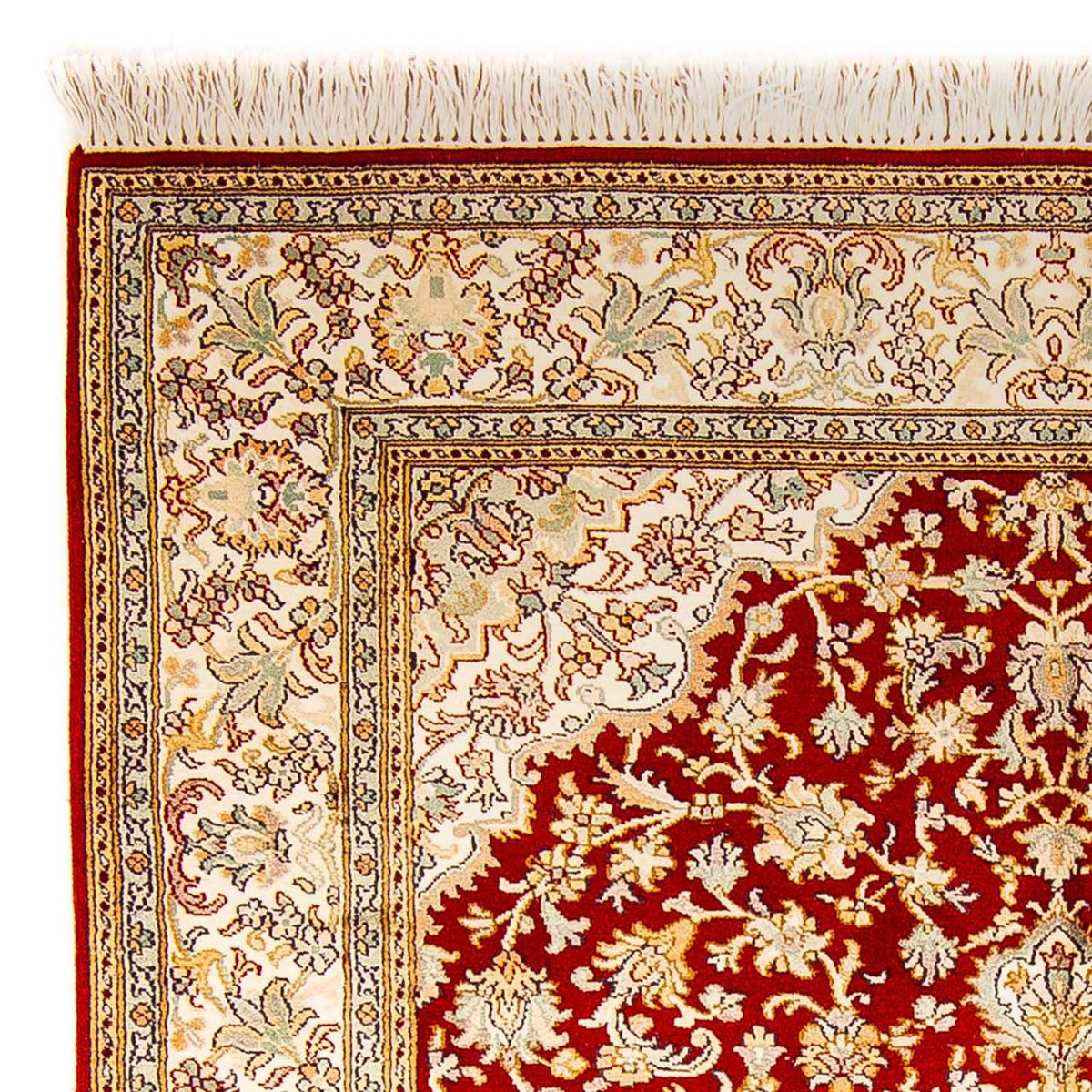 Sidenmatta - Kashmir Silk - 186 x 129 cm - röd