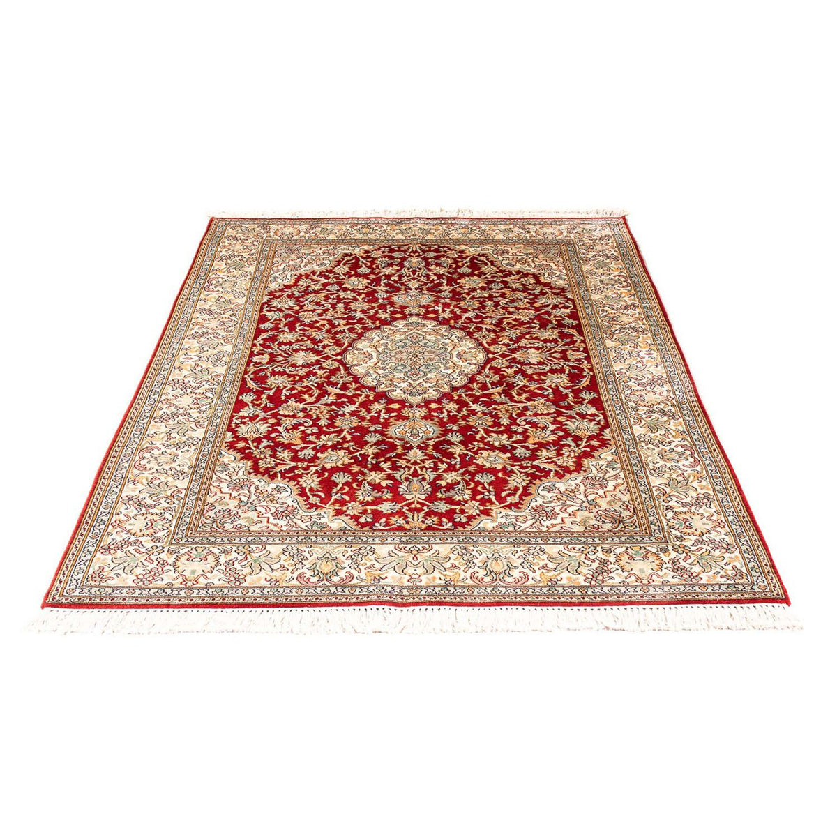 Sidenmatta - Kashmir Silk - 186 x 129 cm - röd