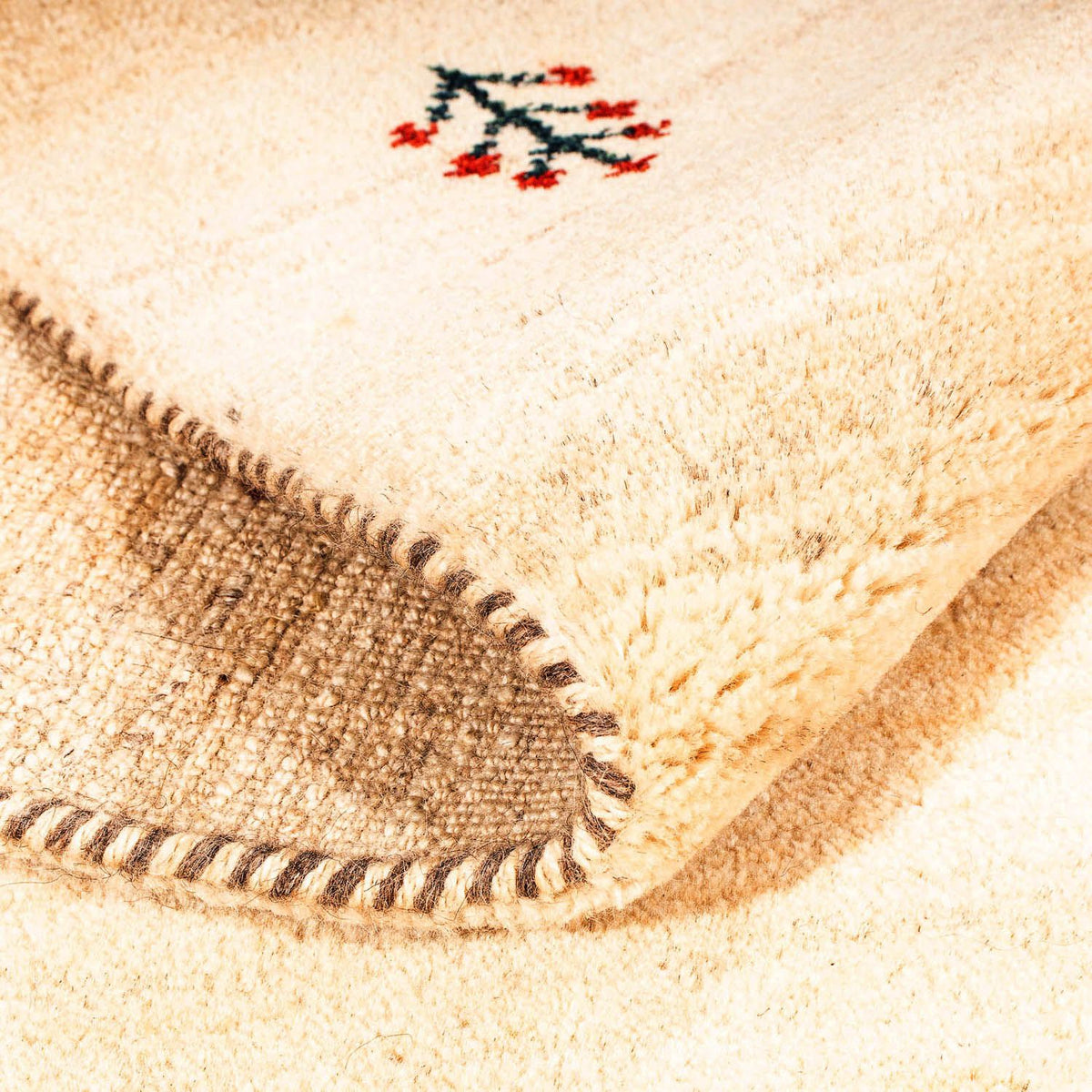 Gabbeh-matta - Loribaft Persian - 199 x 141 cm - ljusbeige