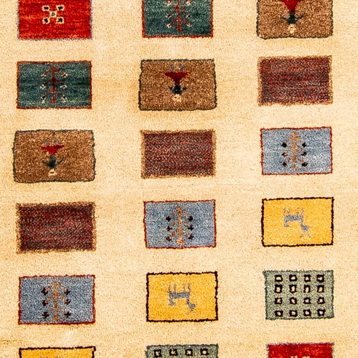 Gabbeh-matta - Loribaft Persian - 197 x 144 cm - ljusbrun