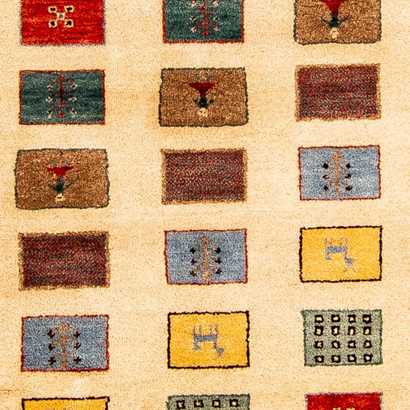 Gabbeh-matta - Loribaft Persian - 197 x 144 cm - ljusbrun