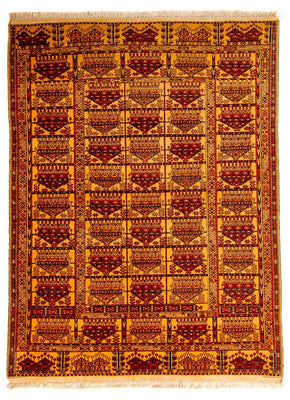 Sidenmattor - afghanskt silke - 173 x 126 cm - guld