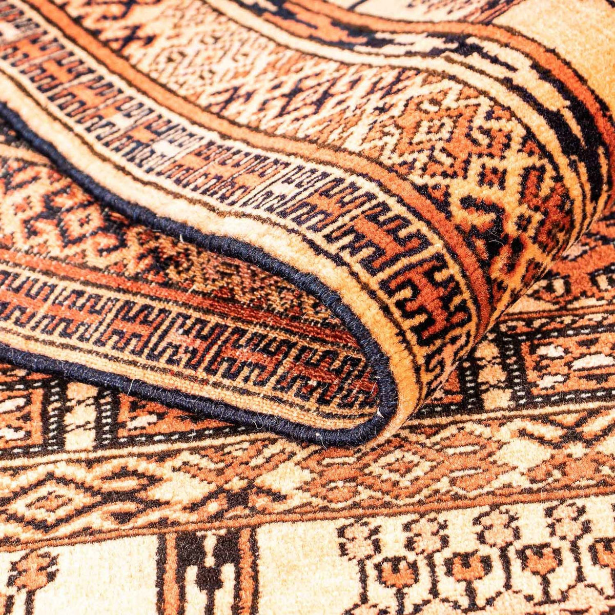 Sidenmattor - afghanskt silke - 173 x 126 cm - guld