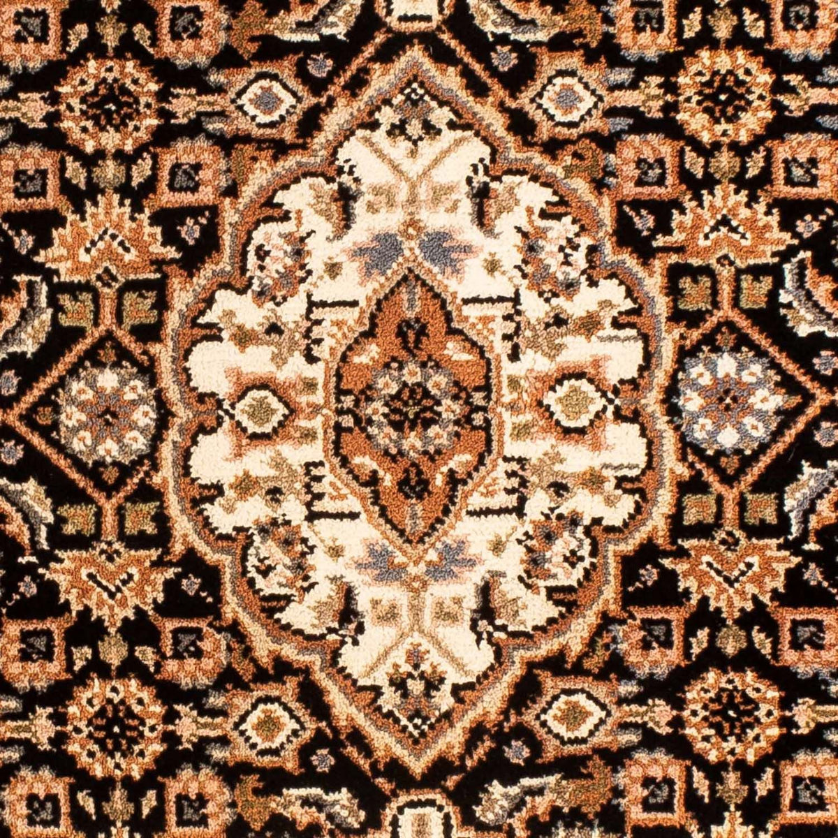 Orientaliska mattor - Bijar - Indus runt  - 93 x 93 cm - mörkblå