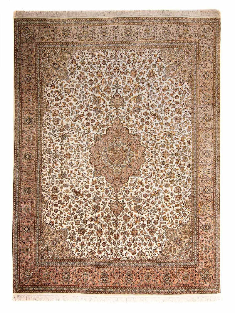 Sidenmatta - Kashmir Silk - 307 x 243 cm - beige