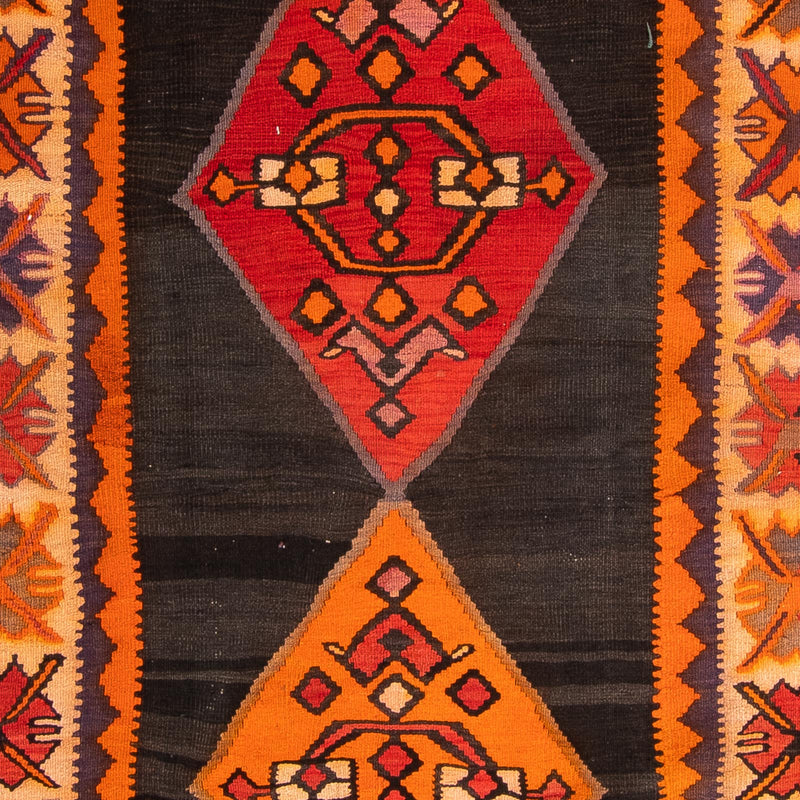 Runner Kelim-matta - gammal - 380 x 150 cm - flerfärgad