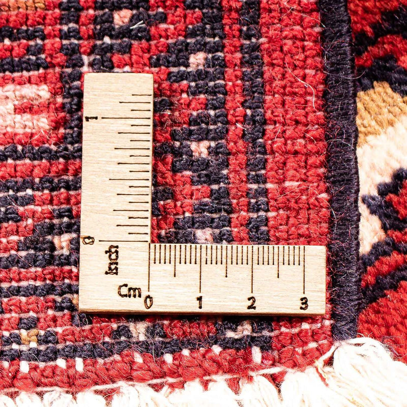 Turkaman-matta - 88 x 67 cm - mörkröd