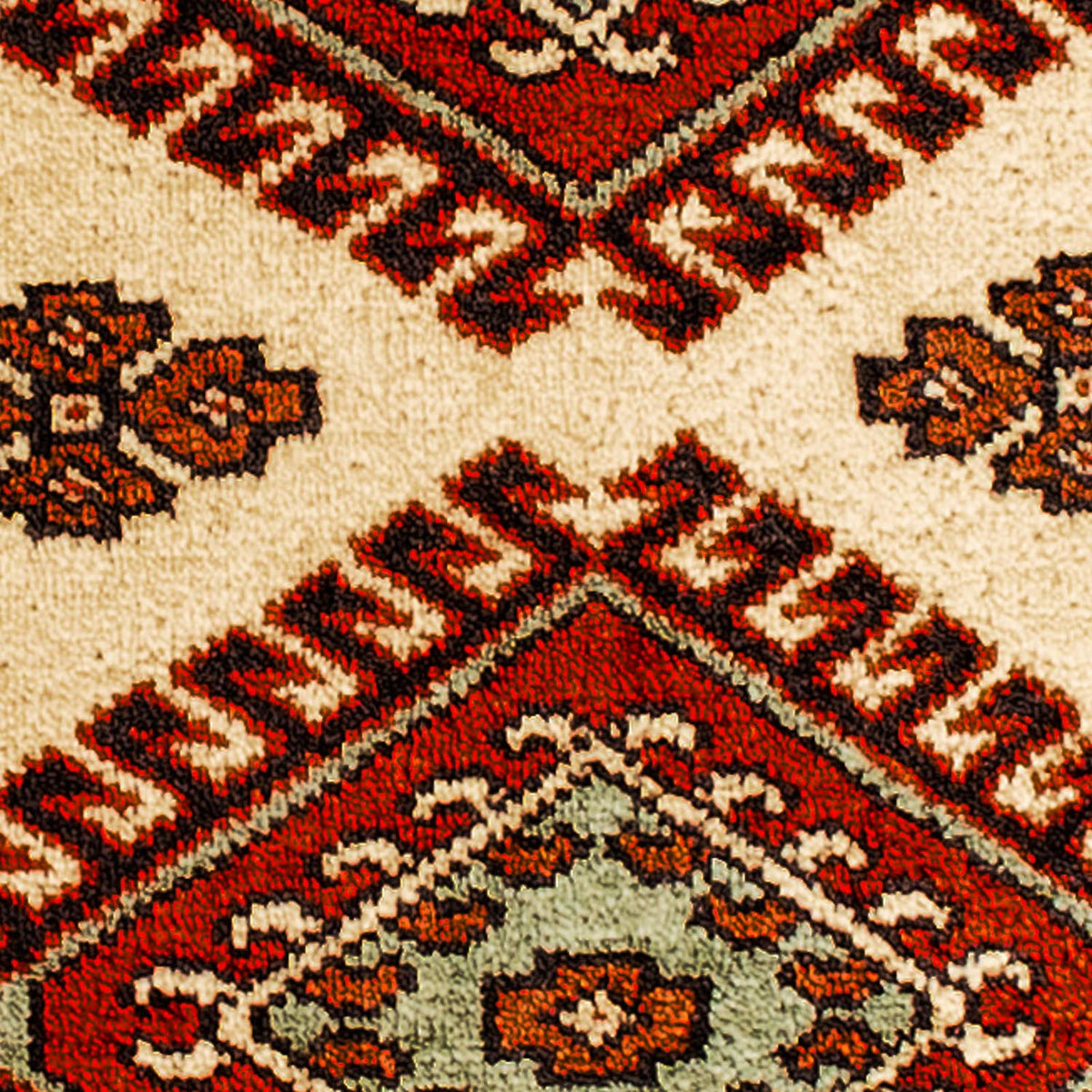 Turkaman-matta - 94 x 67 cm - beige