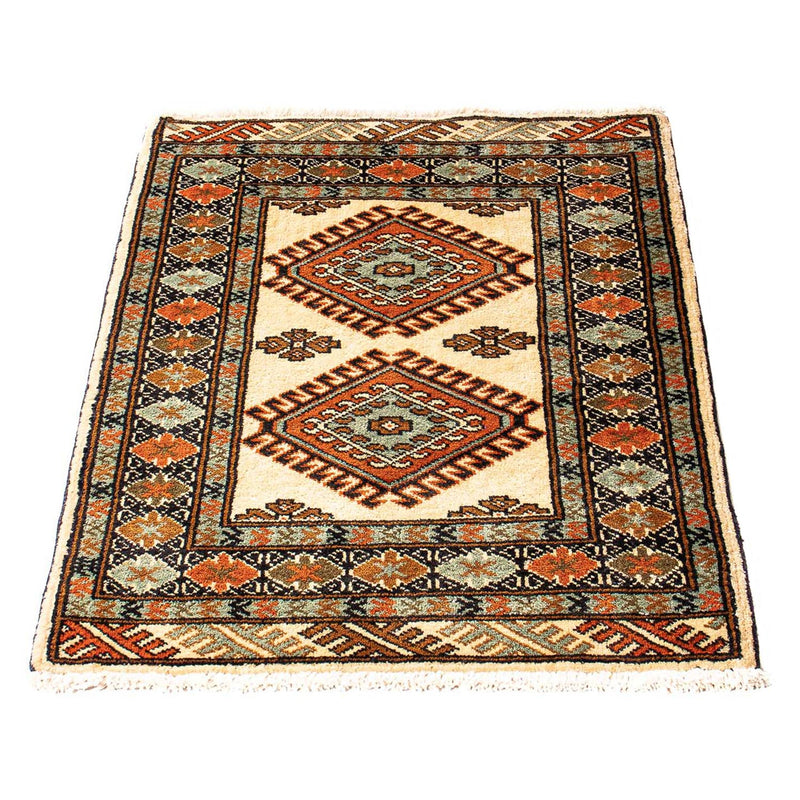 Turkaman-matta - 94 x 67 cm - beige