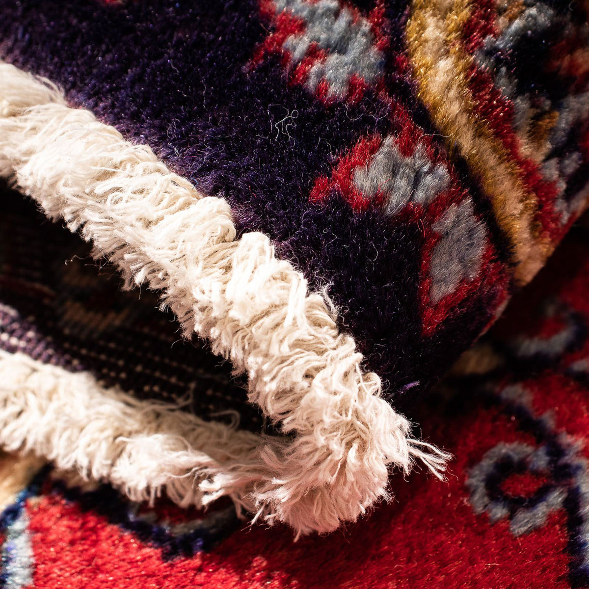 Persiska mattor - Keshan - 88 x 62 cm - mörkröd