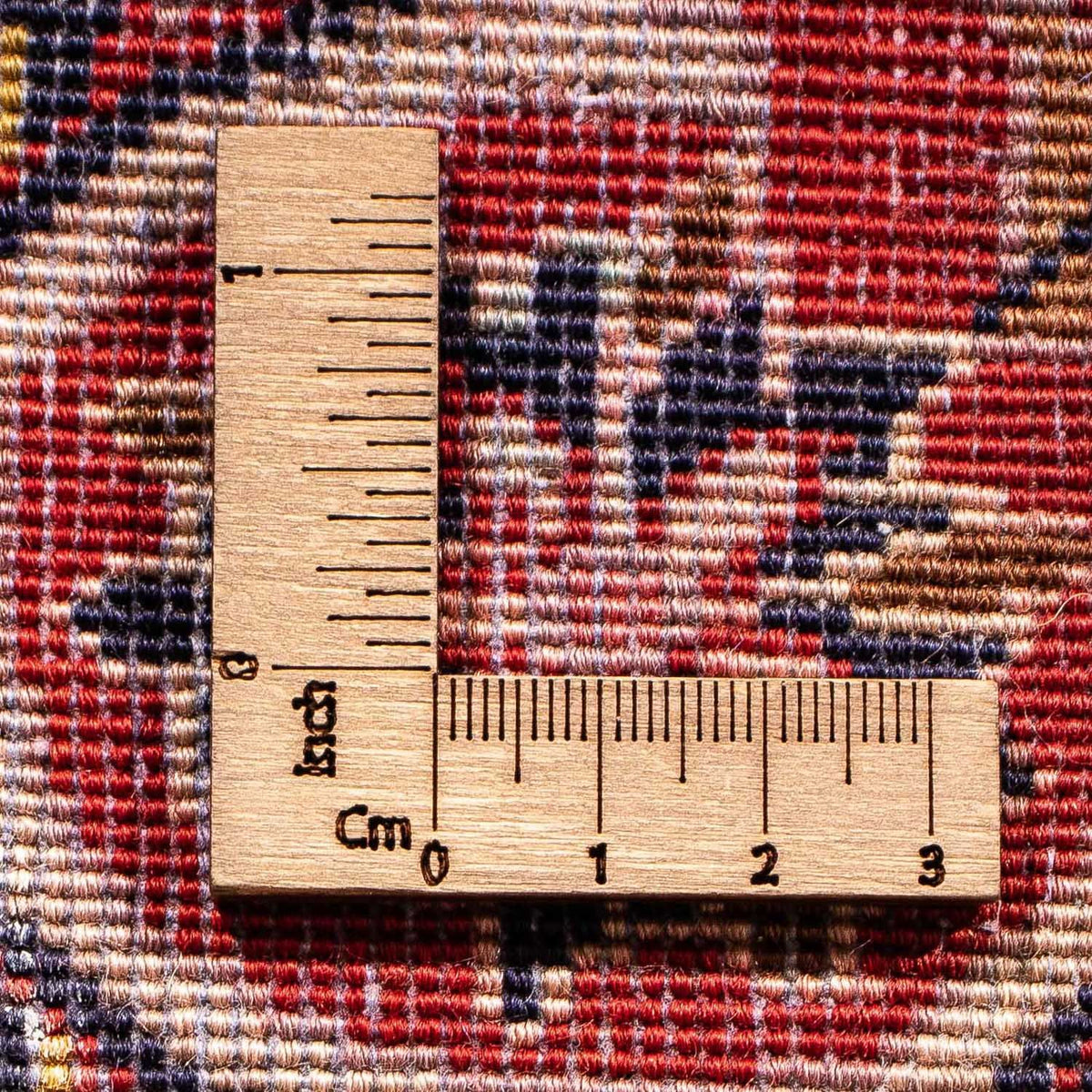 Persiska mattor - Keshan kvadrat  - 97 x 77 cm - mörkröd