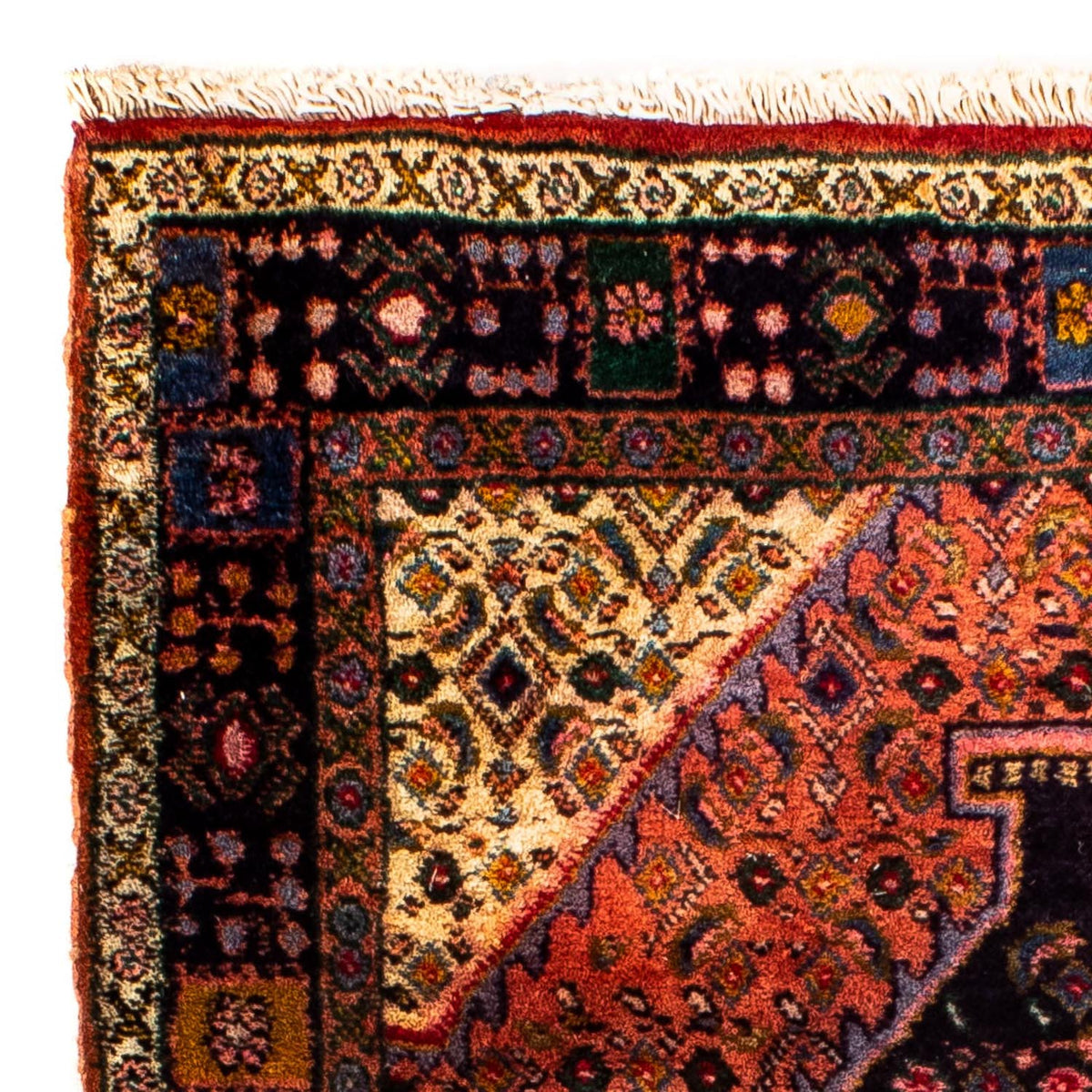 Persisk matta - Nomadic kvadrat  - 91 x 77 cm - ljusröd