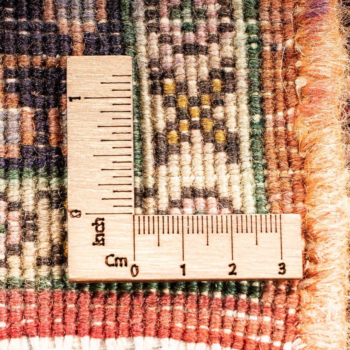 Persisk matta - Nomadic kvadrat  - 91 x 77 cm - ljusröd