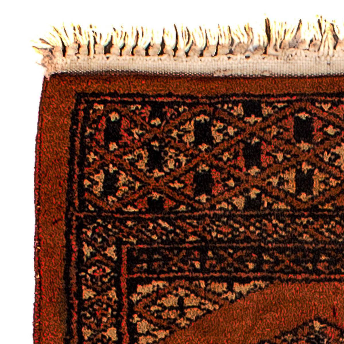 Pakistanska mattan - 63 x 32 cm - mörkröd