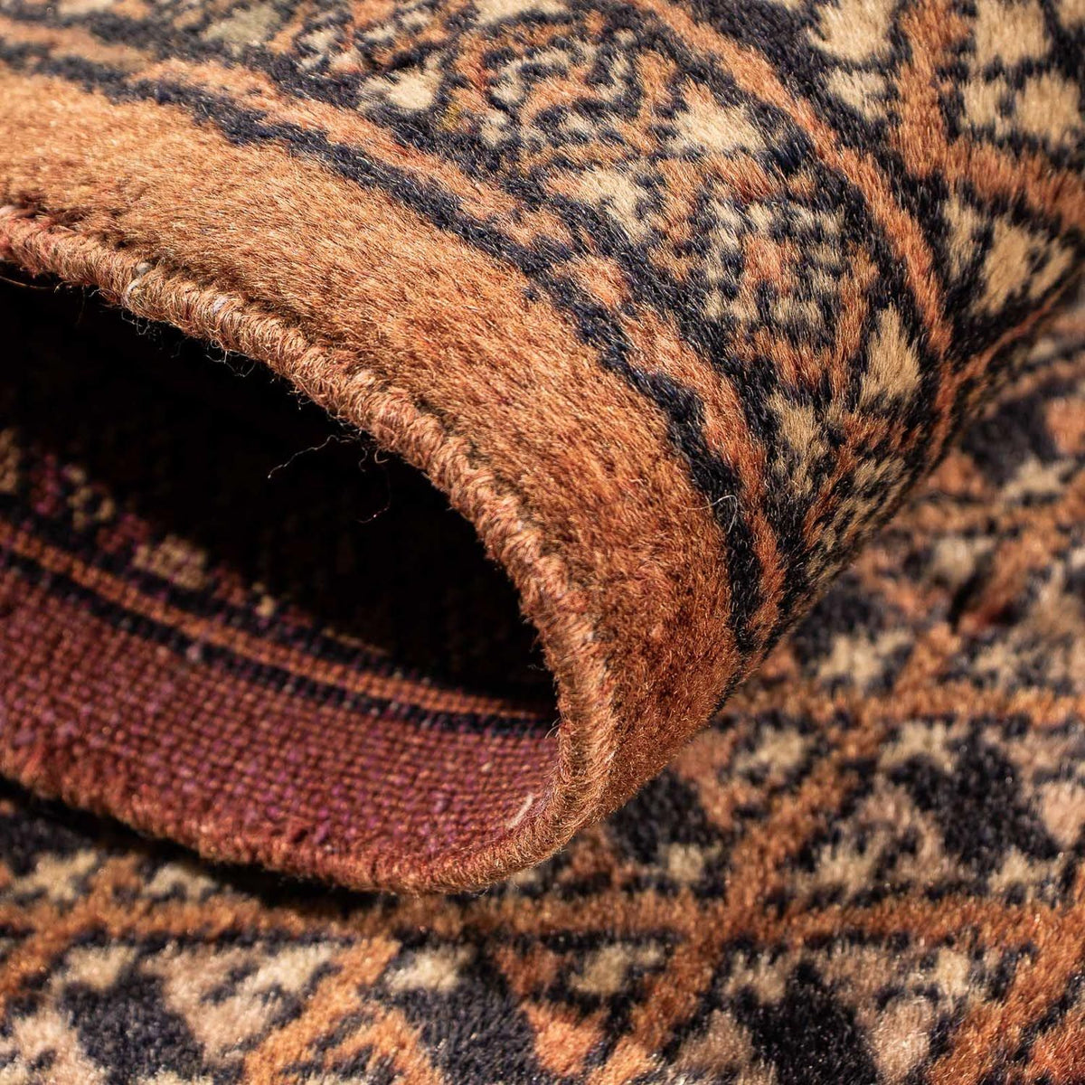 Pakistanska mattan - 63 x 32 cm - mörkröd